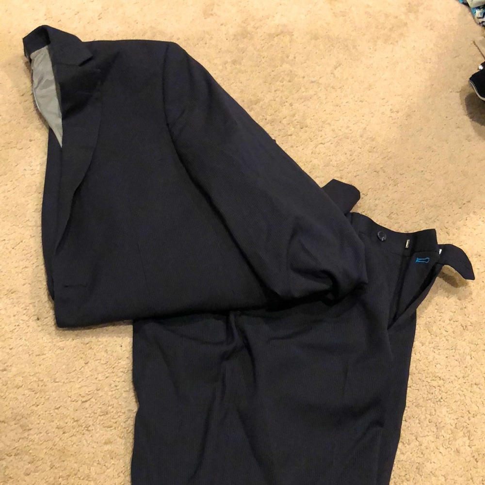 Men’s Navy Pinstripe Suit